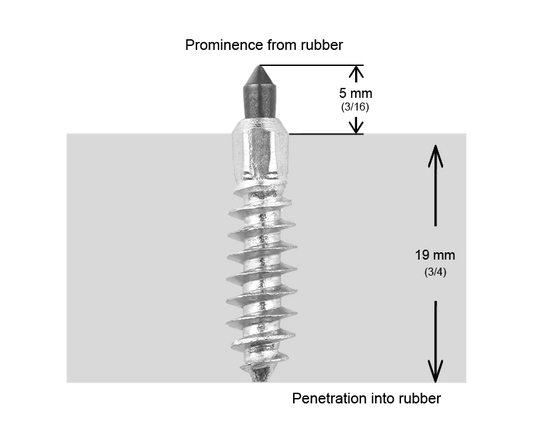 ST-24R iGrip 24mm standard racing studs delivering ultimate traction and control on icy and snowy tracks
