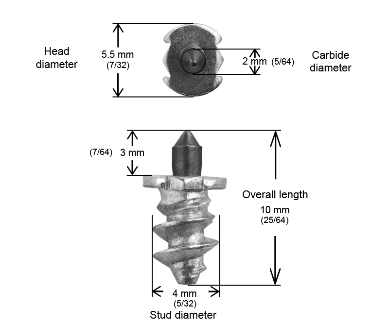 SS-06R iGrip Shouldered Racing Tire Studs