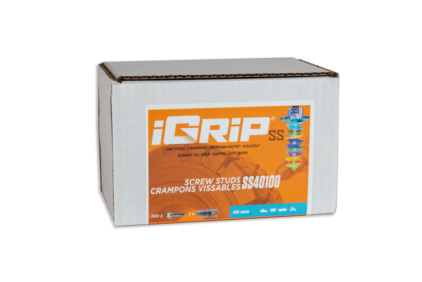 Crampons de pneu iGrip à épaulement SS-40