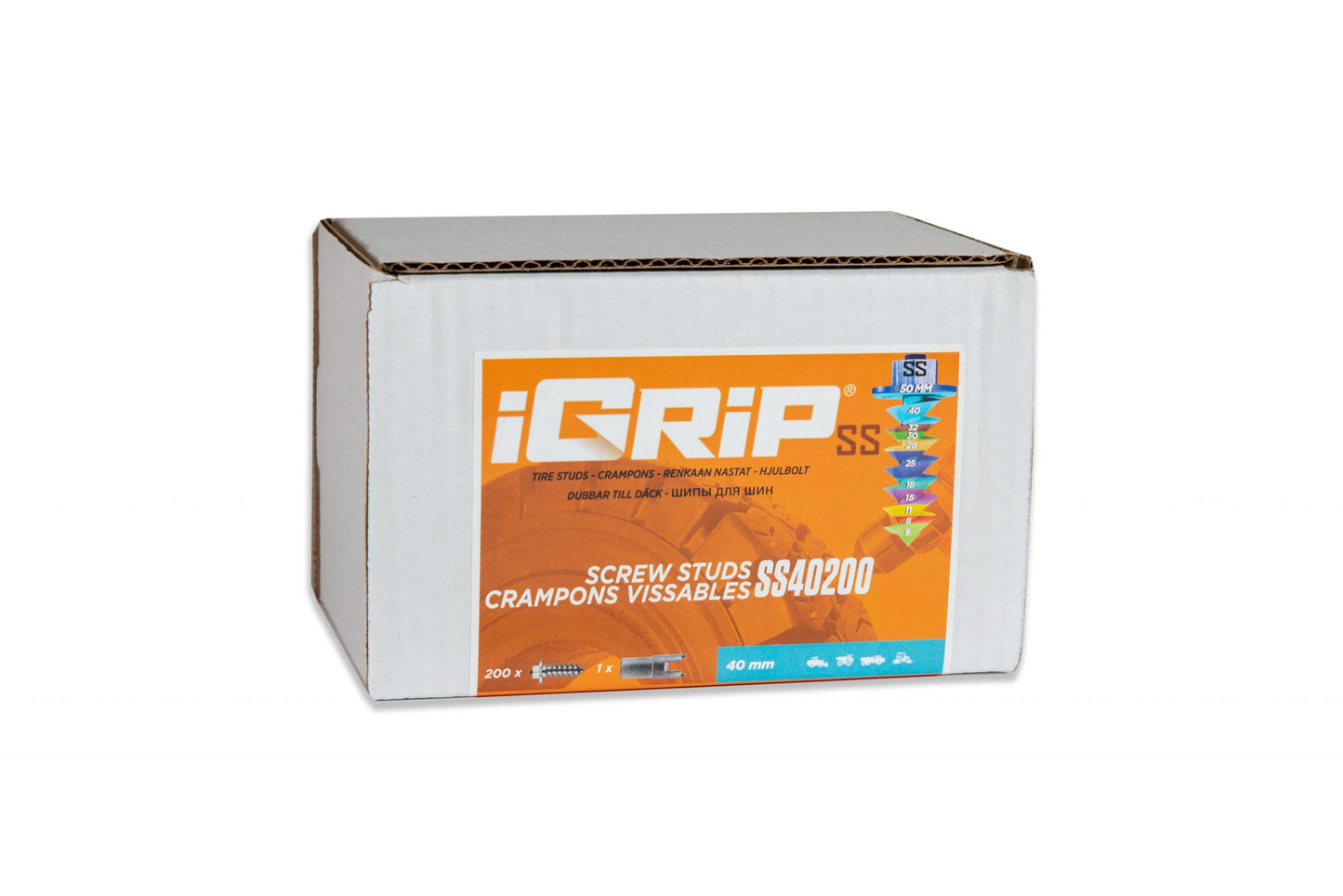 Crampons de pneu iGrip à épaulement SS-40