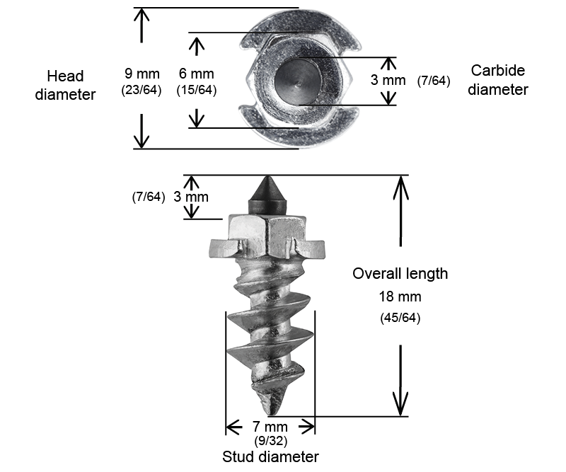 SS-15R iGrip Shouldered Racing Tire Studs