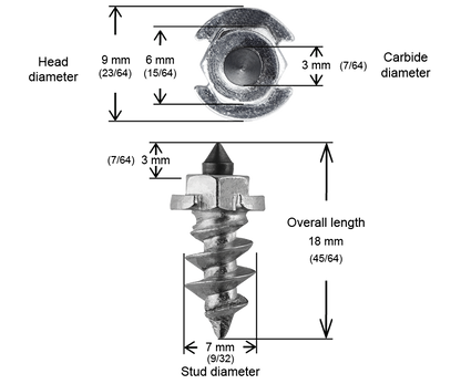 SS-15R iGrip Shouldered Racing Tire Studs