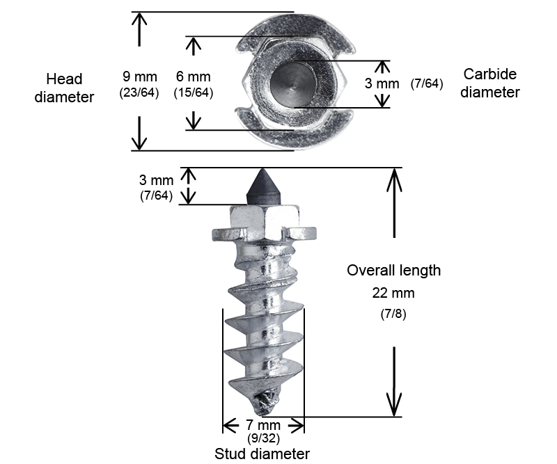 SS-18R iGrip Shouldered Racing Tire Studs