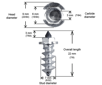 SS-18R iGrip Shouldered Racing Tire Studs